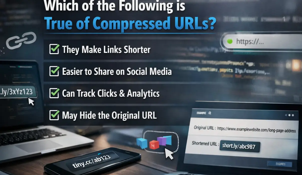 Comparison between long URL and compressed URL.